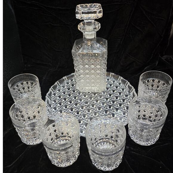 Vintage Tritshler Winterhalder West Germany Button Cut‎ Whiskey Set Read! 9pc - Picture 2 of 13